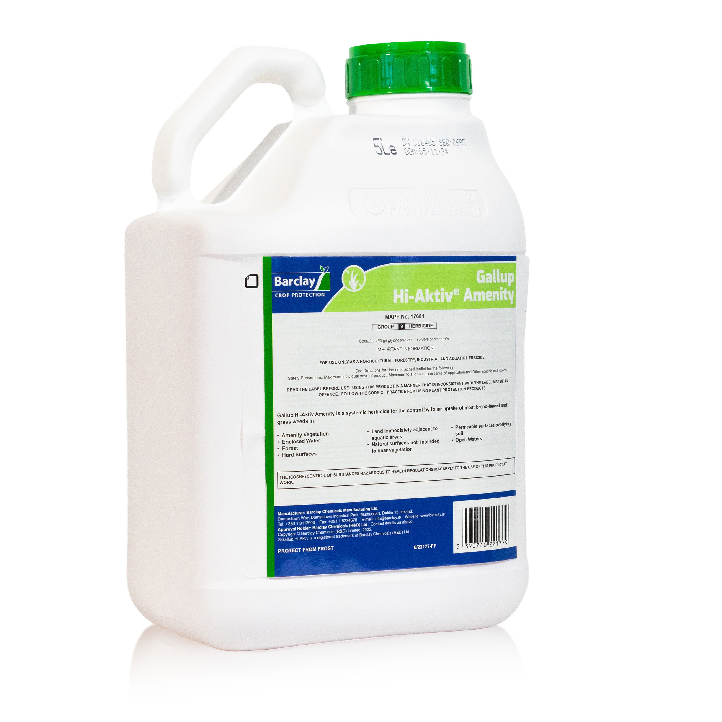 glyphosate total herbicide Gallup Hi-Aktiv Amenity Glyphosate Weed Killer 5L