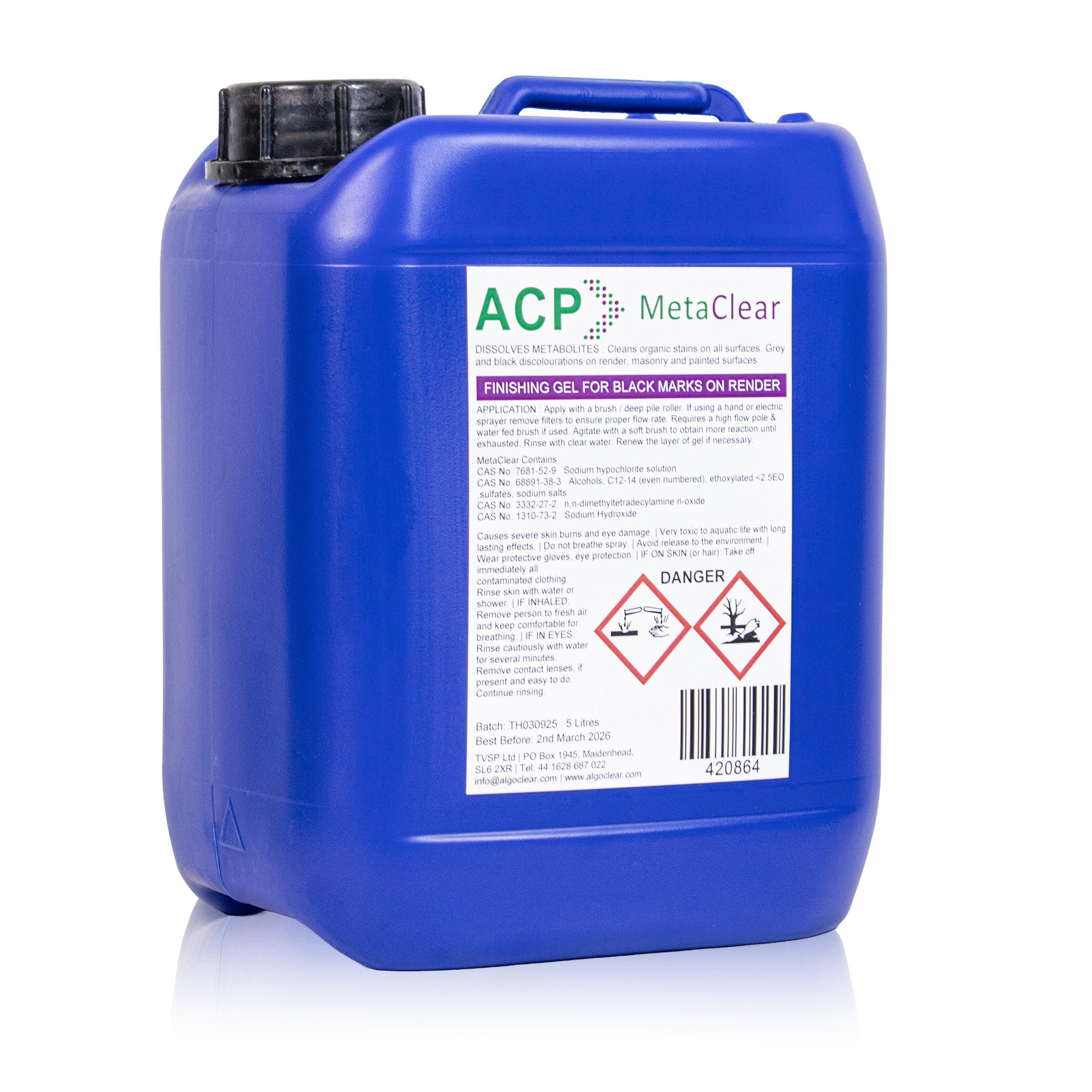 MetaClear Gel | Black Fungal Stains on Render & Masonry | ProGreen