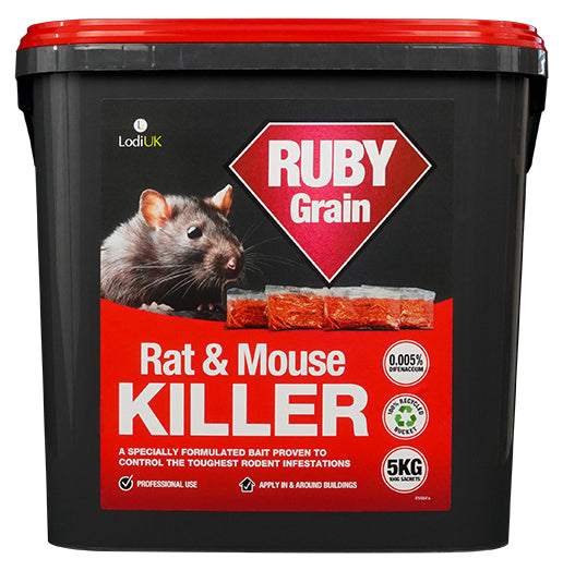 Ruby Grain 25 Whole Grain Sachets – Non-Professional Rodenticide (1.5kg)