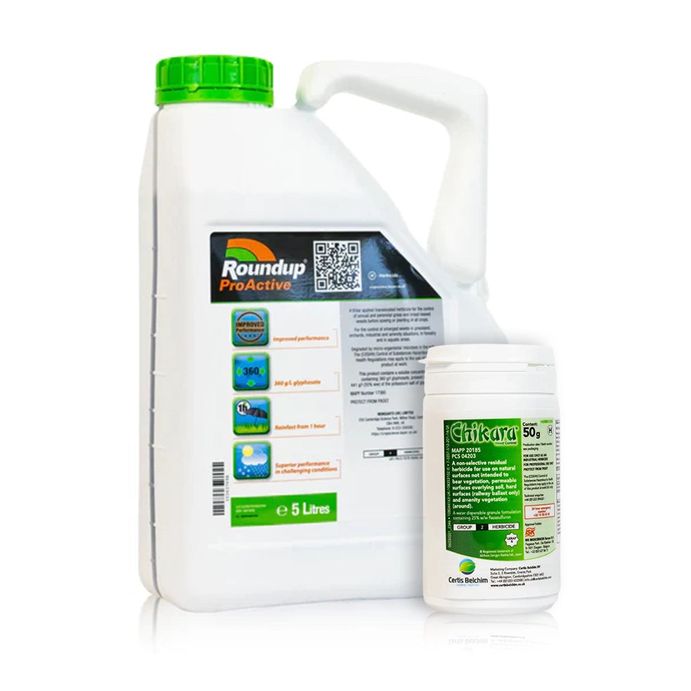 Roundup ProActive and Chikara Long-Lasting Glyphosate Weed Killer Bundle