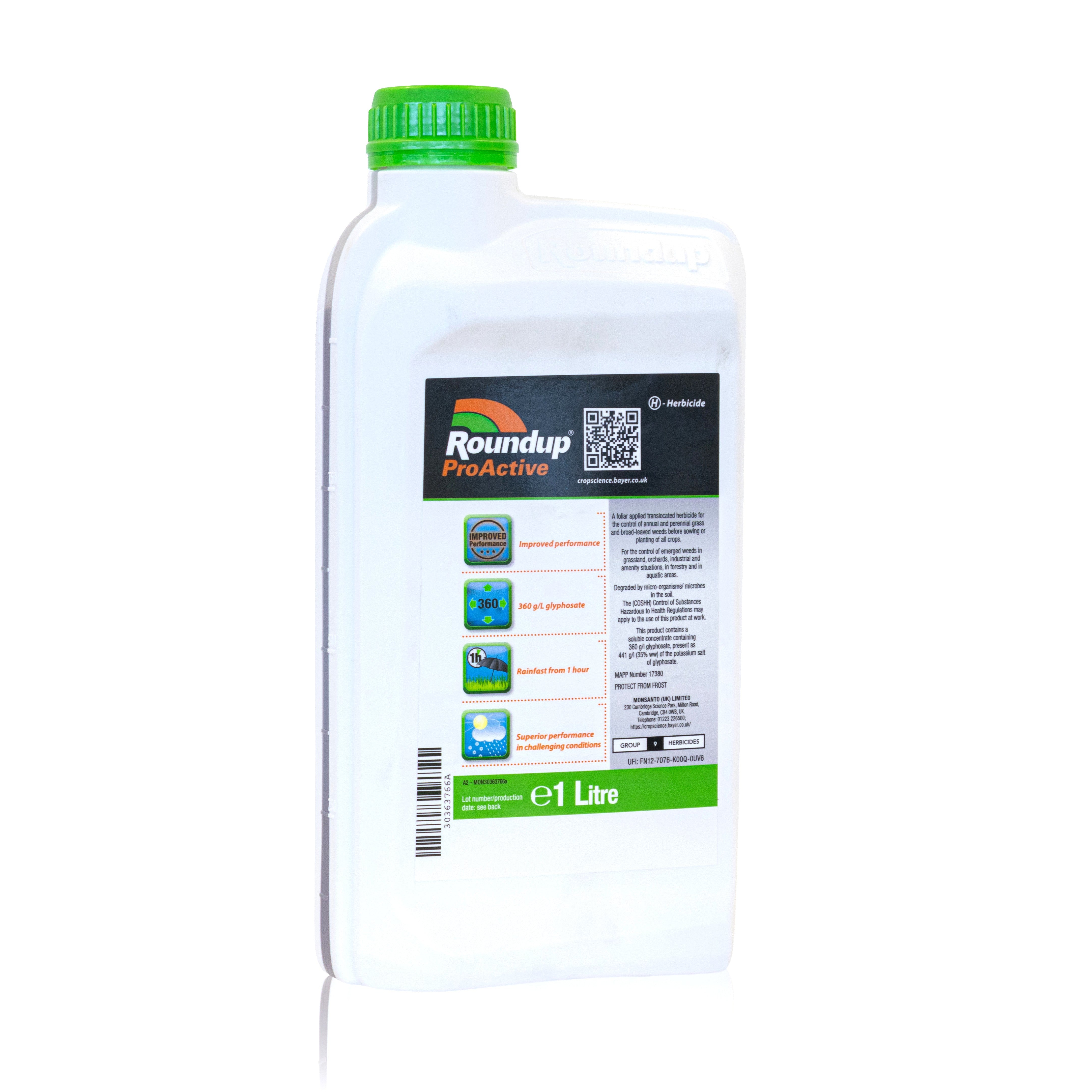 RoundUp ProActive Concentrated Glyphosate Total Weed Killer (1L, 5L)