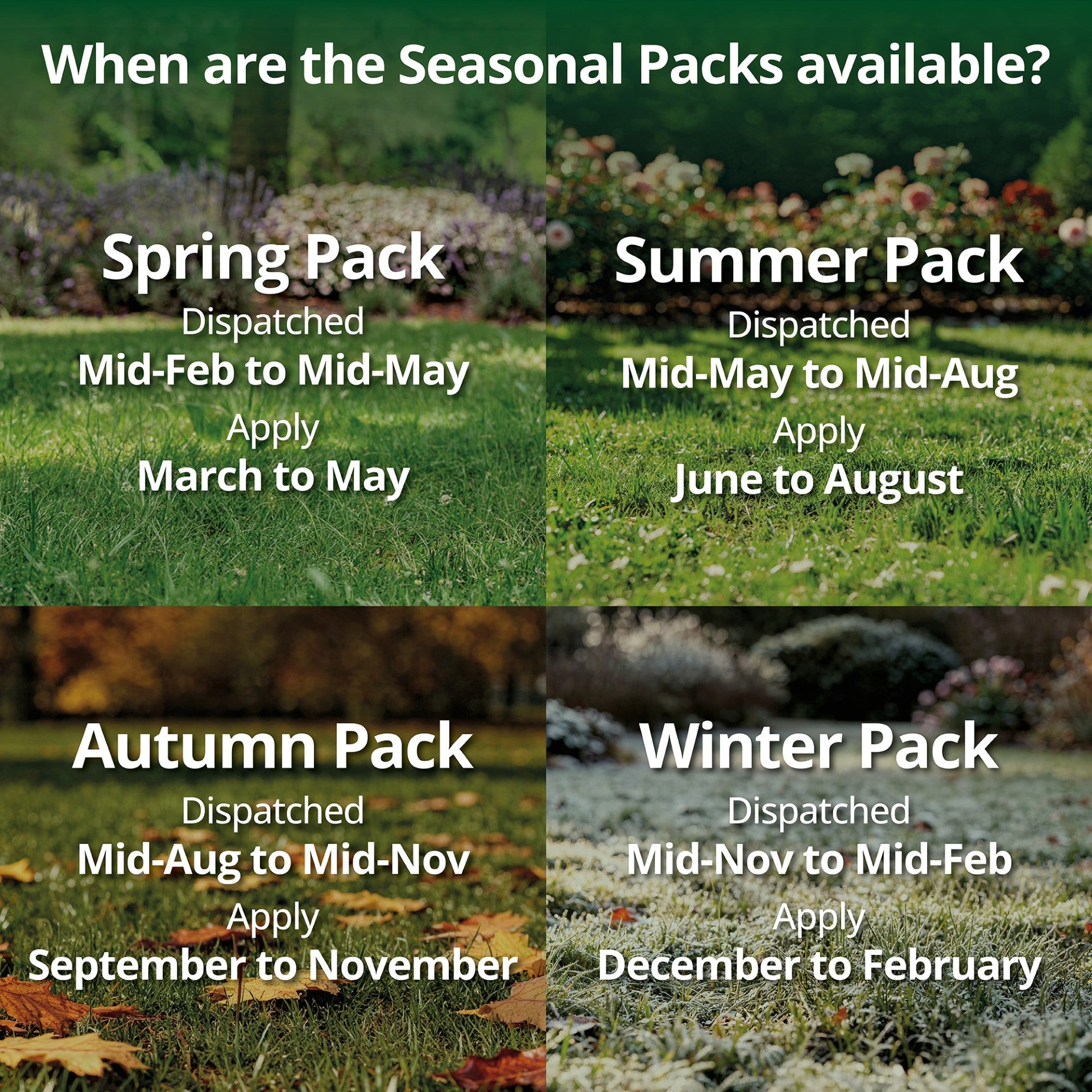 Your A1 Lawn Seasonal Subscription Pack