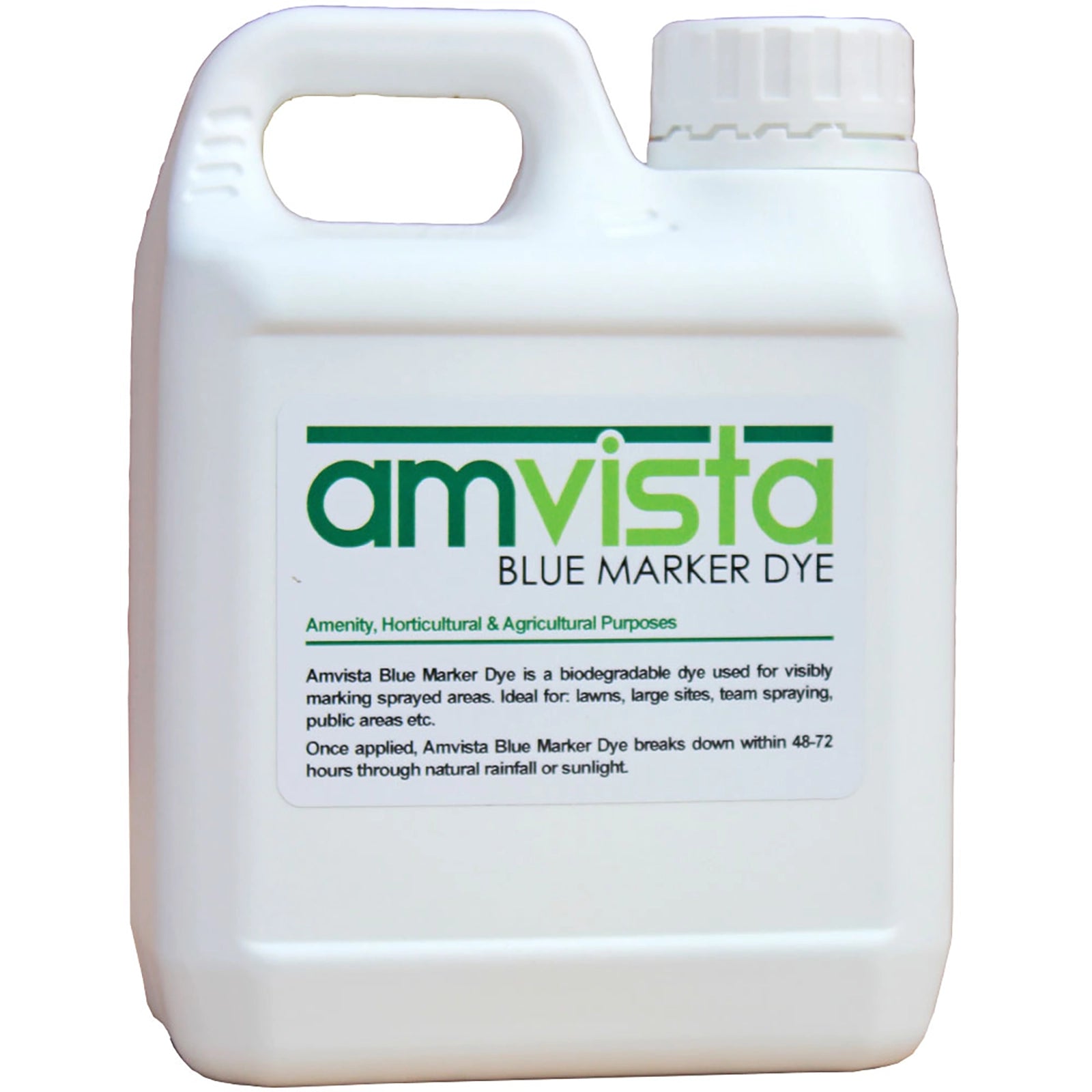 Amvista Blue Marker Dye container on a white background