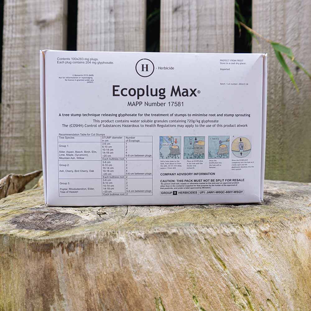 herbicide plugs Ecoplug Max 100 Plugs | Prevent Tree Stump Regrowth