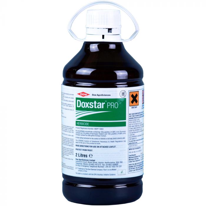 DOXSTAR PRO 2 L - GRASSLAND WEED KILLER STRONG ON DOCKS, DANDELION, DAISY AND GROUND IVY